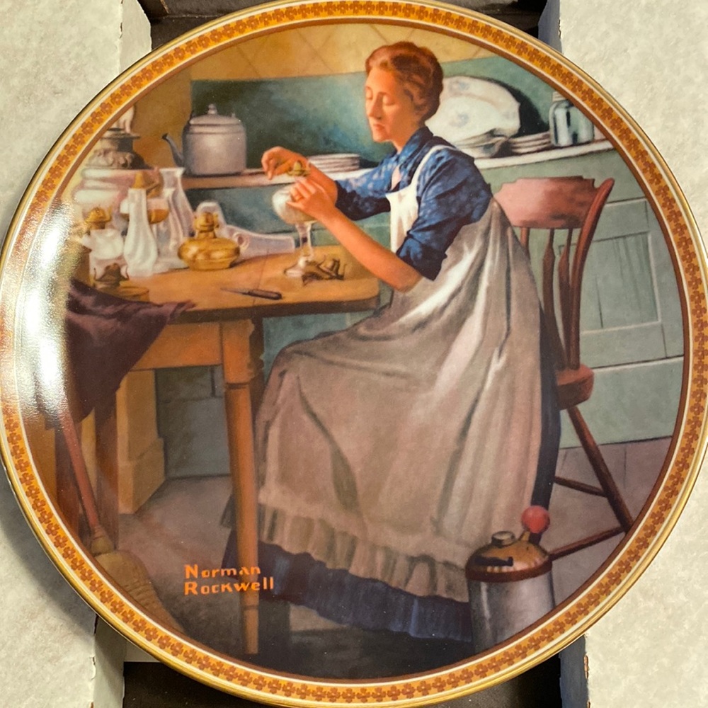 Norman Rockwell’s “Working in the Kitchen” Collectors Plate